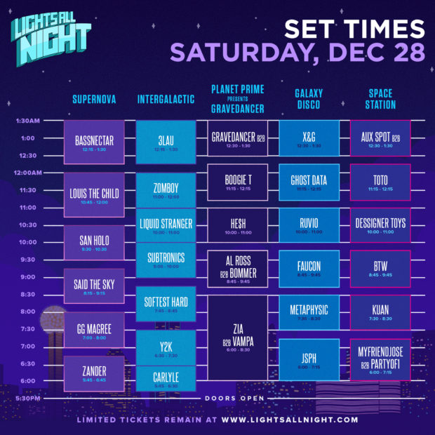 Lights All Night Schedule, Map & More