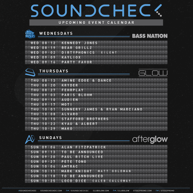 Soundcheck dc initial event calendar lineup