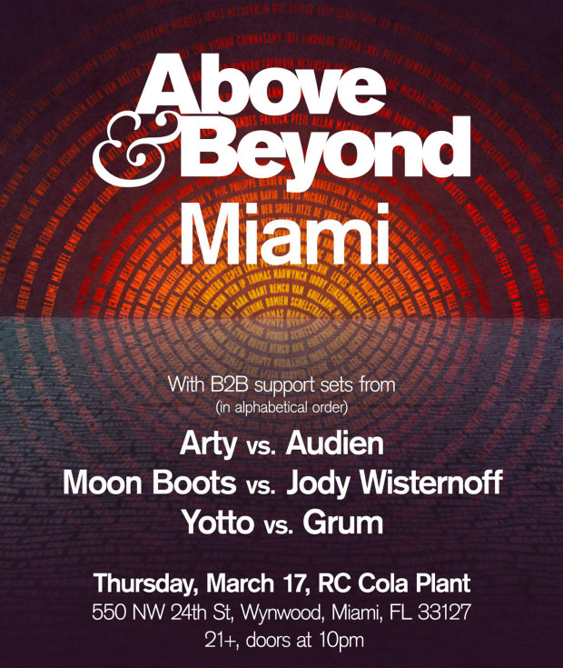 above & beyond RC color miami music week flyer