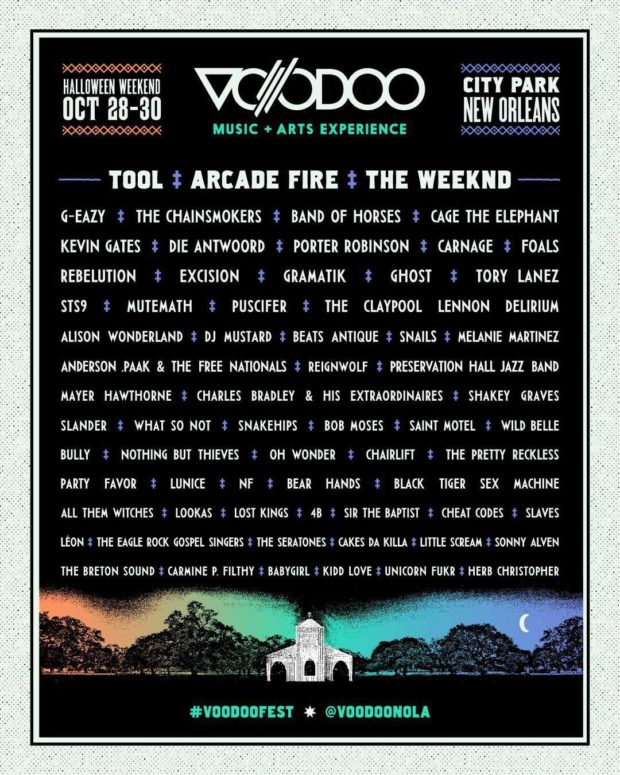 Voodoo Festival Announces Halloween Weekend Lineup RaverRafting