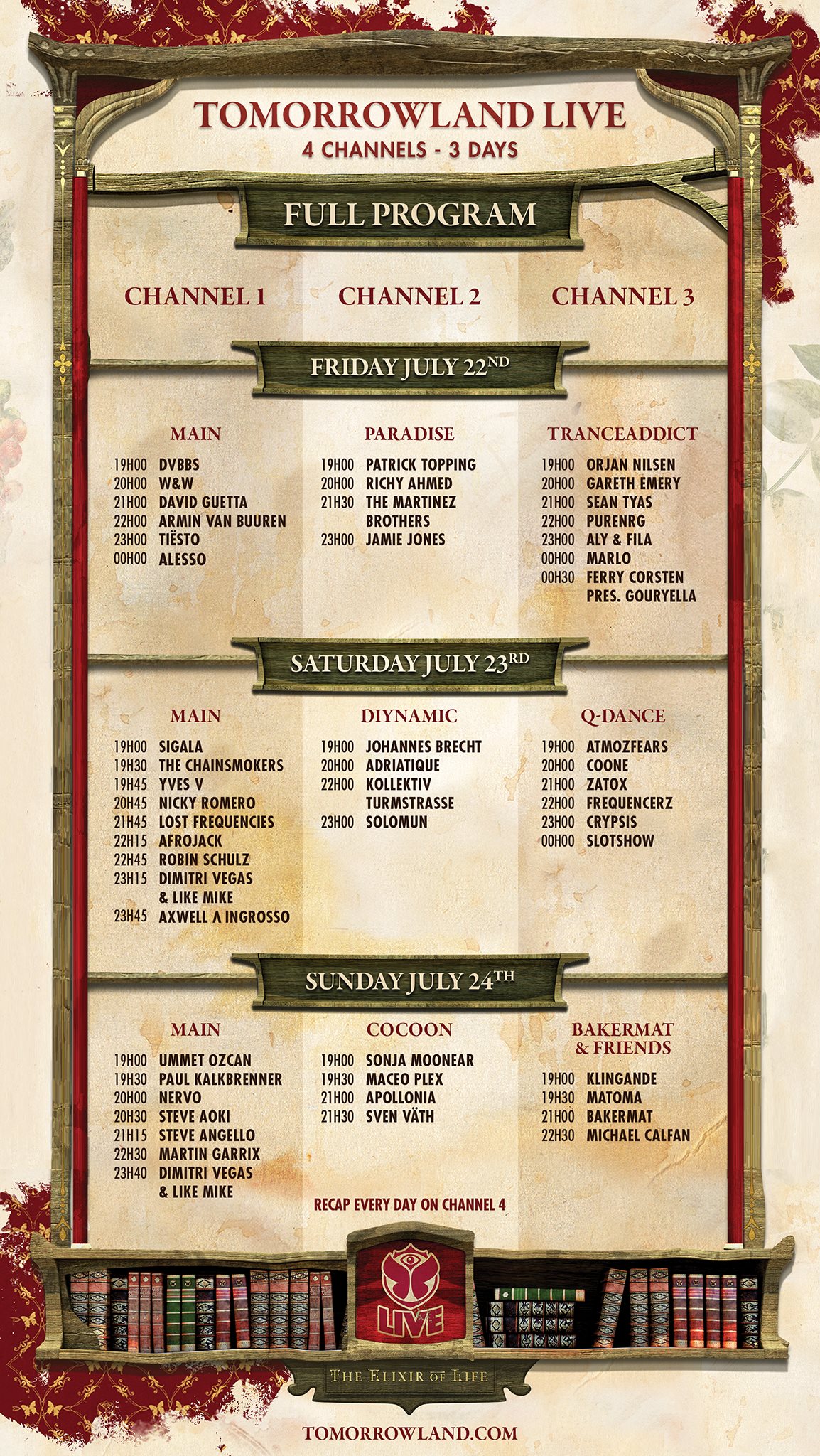 TL live schedule