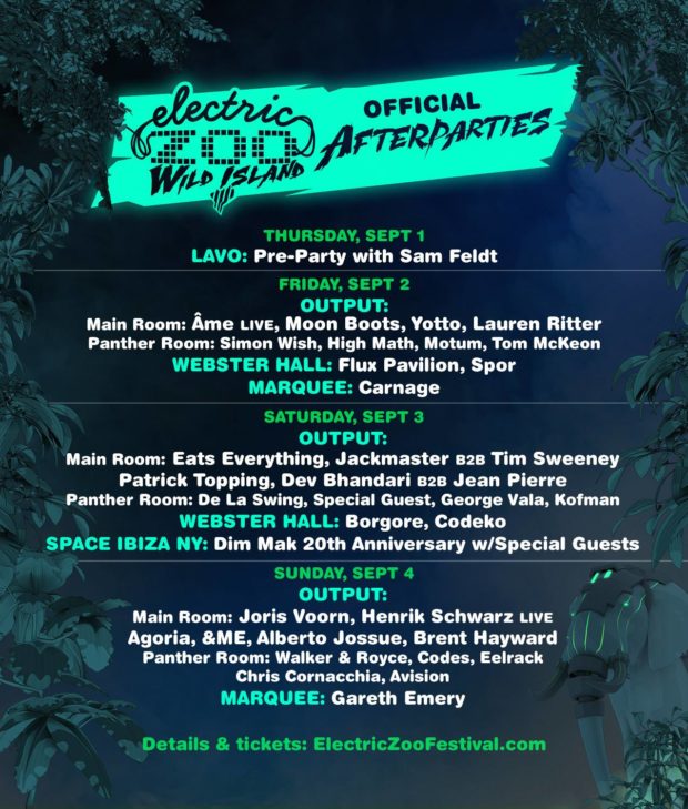 Electric Zoo after parties
