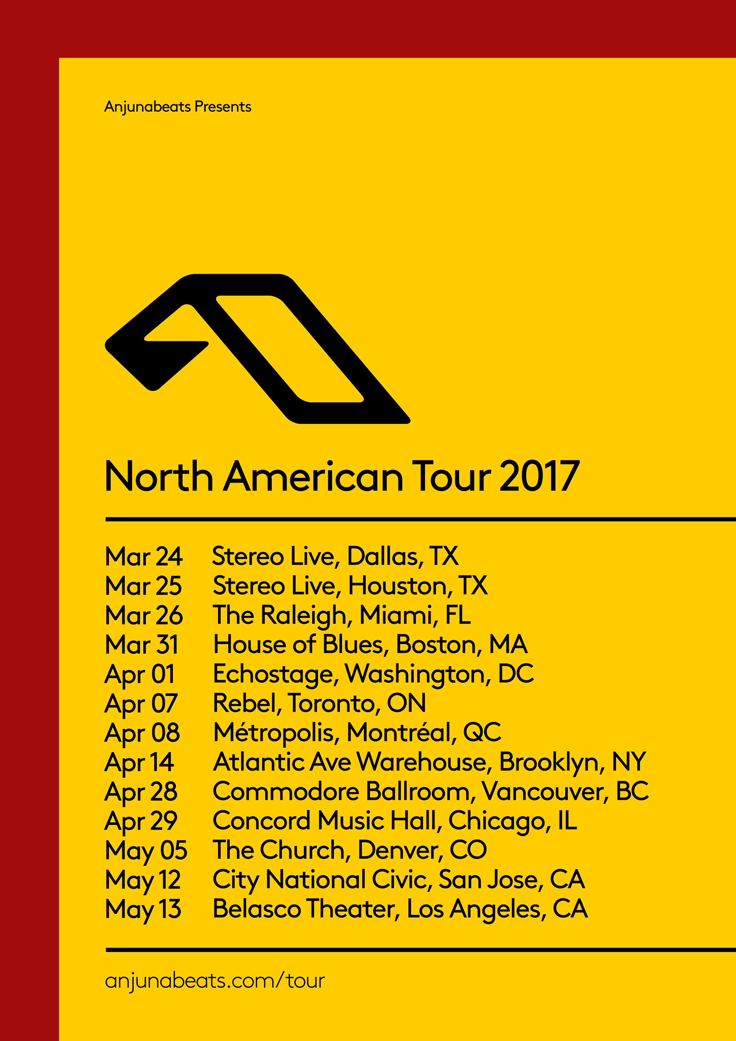 anjunabeats tour dates