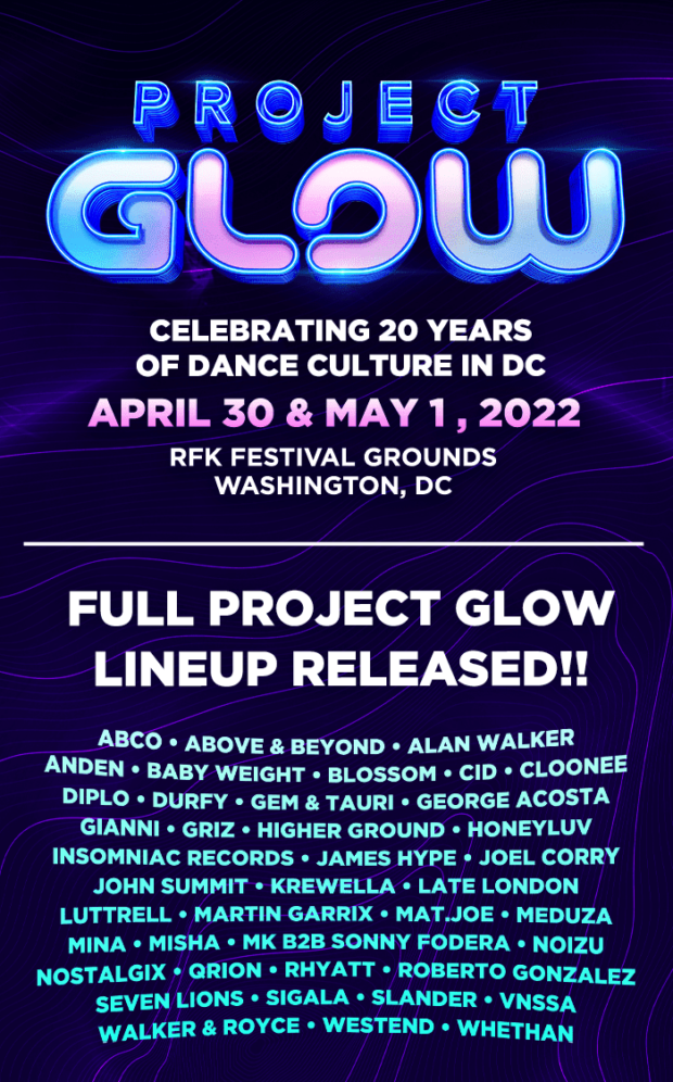 Project Glow Festival Adds 10 New Artists for Full Lineup RaverRafting