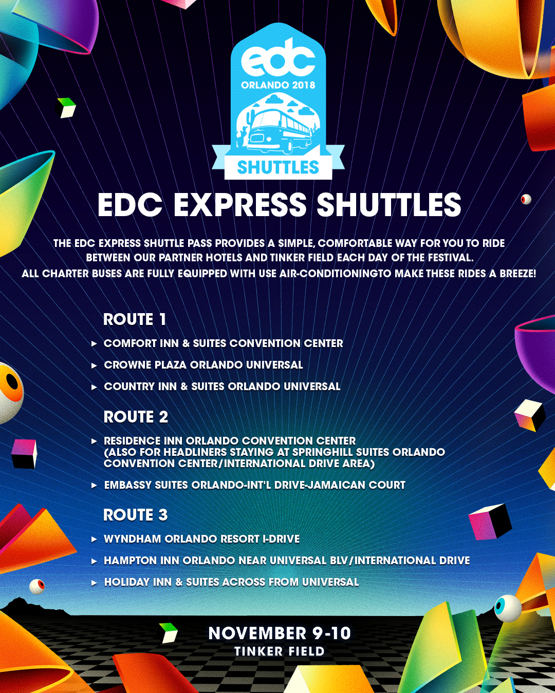 Road to EDC Orlando Express Shuttles & Travel Tips RaverRafting