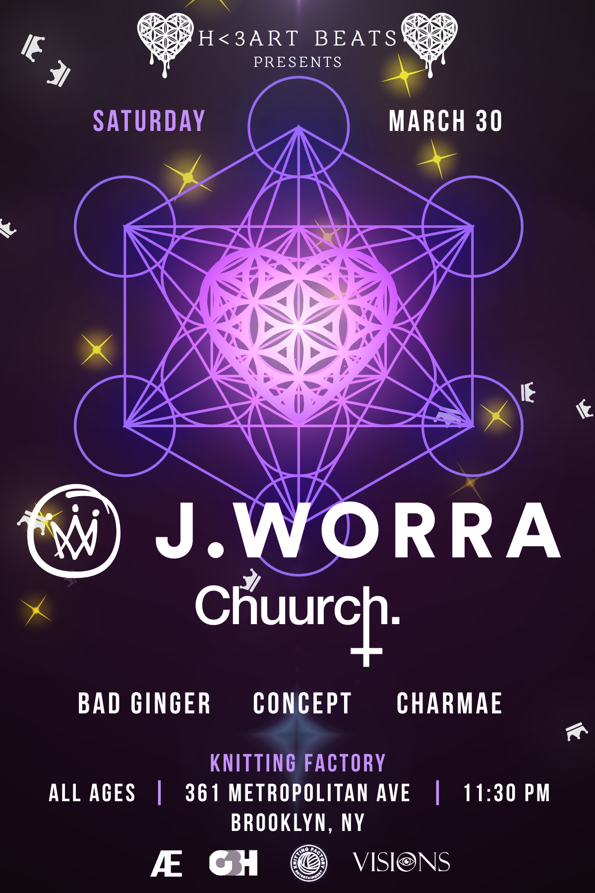 J. Worra, Chuurch & Many More Take Over Knitting Factory March 30th