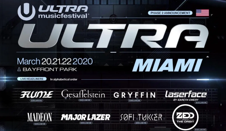 Massive Phase Two Lineup Revealed Ultra Miami 2020