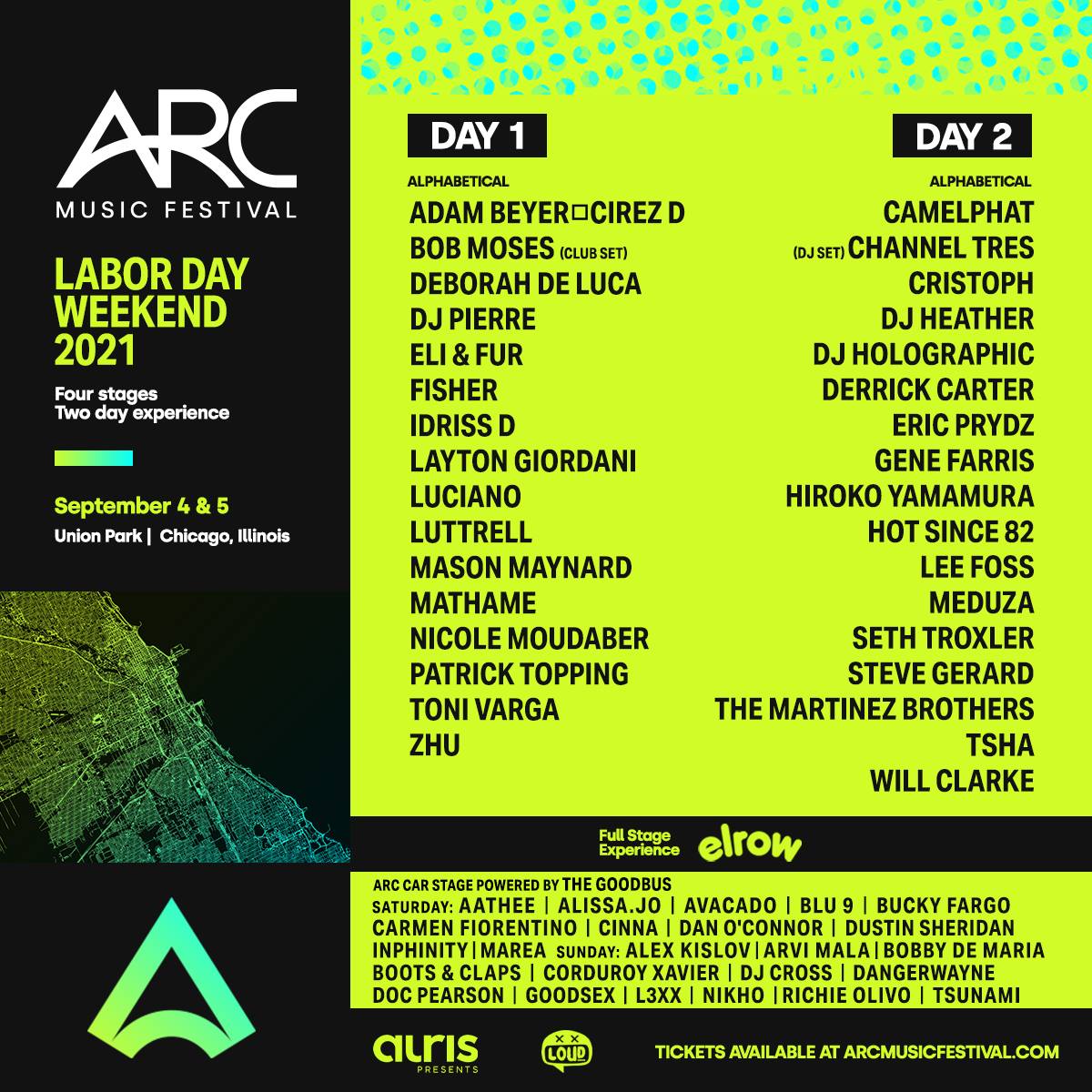 Arc Music Festival Releases Single Day Lineups