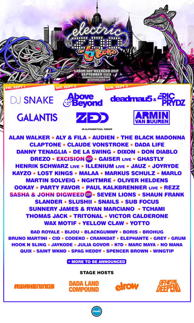 Electric Zoo Festival Drops Stacked Phase Two Lineup RaverRafting