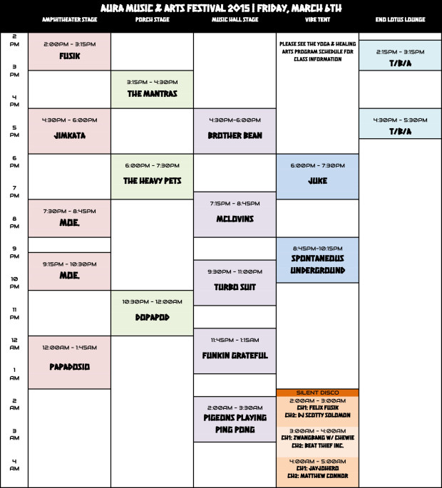 AURA 2015 - Friday Schedule
