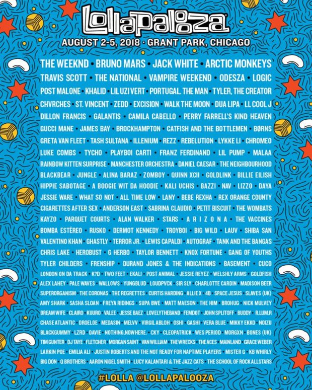 The 23rd Lollapalooza Lineup Has Been Officially Announced Including ...