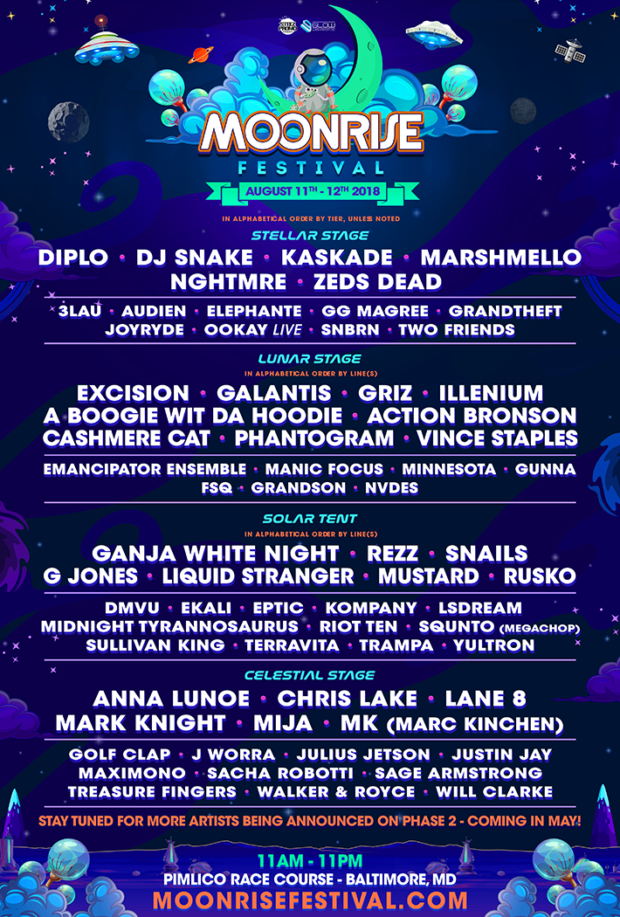 Moonrise Festival Announces a Robust Phase One Lineup RaverRafting