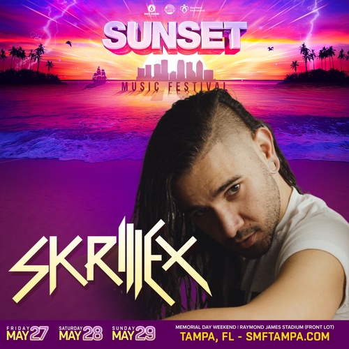 Skrillex Joins The Sunset Music Festival 2022 Lineup