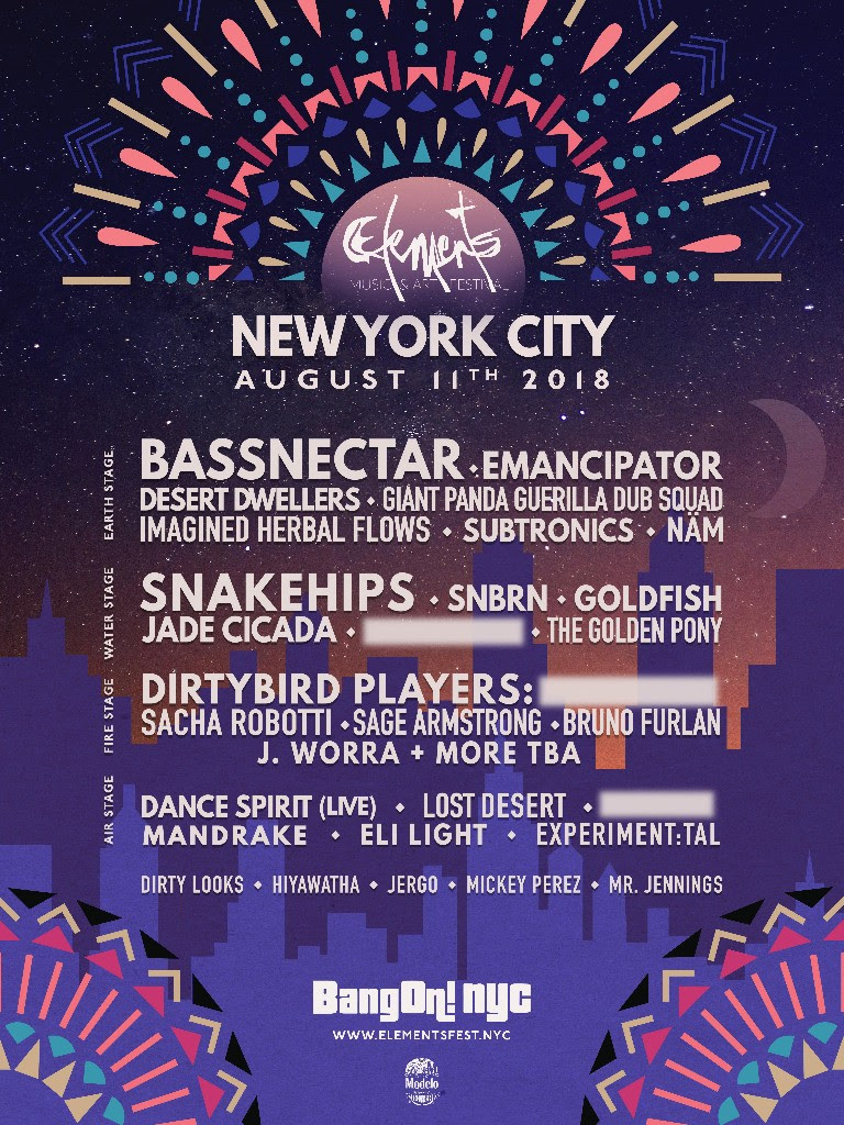 Elements NYC Returns to its Idyllic Urban Asylum in the Bronx with Bassnectar, Snakehips, Dirtybird Players and More