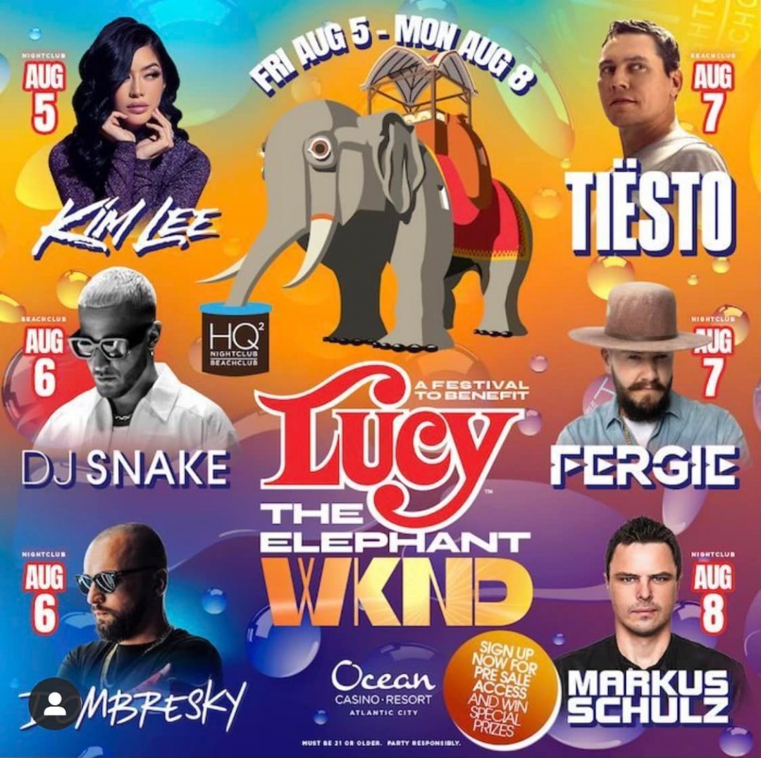 Tiesto, DJ Snake, Kim Lee & Others Perform Benefit To Support: Legendary USA Attraction Lucy The Elephant