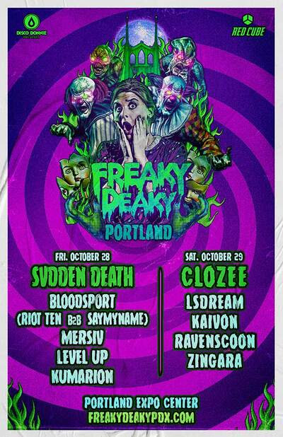 Freaky Deaky Drops Lineup For Portland Event Featuring SVDDEN Death, CloZee, & Other Juggernauts